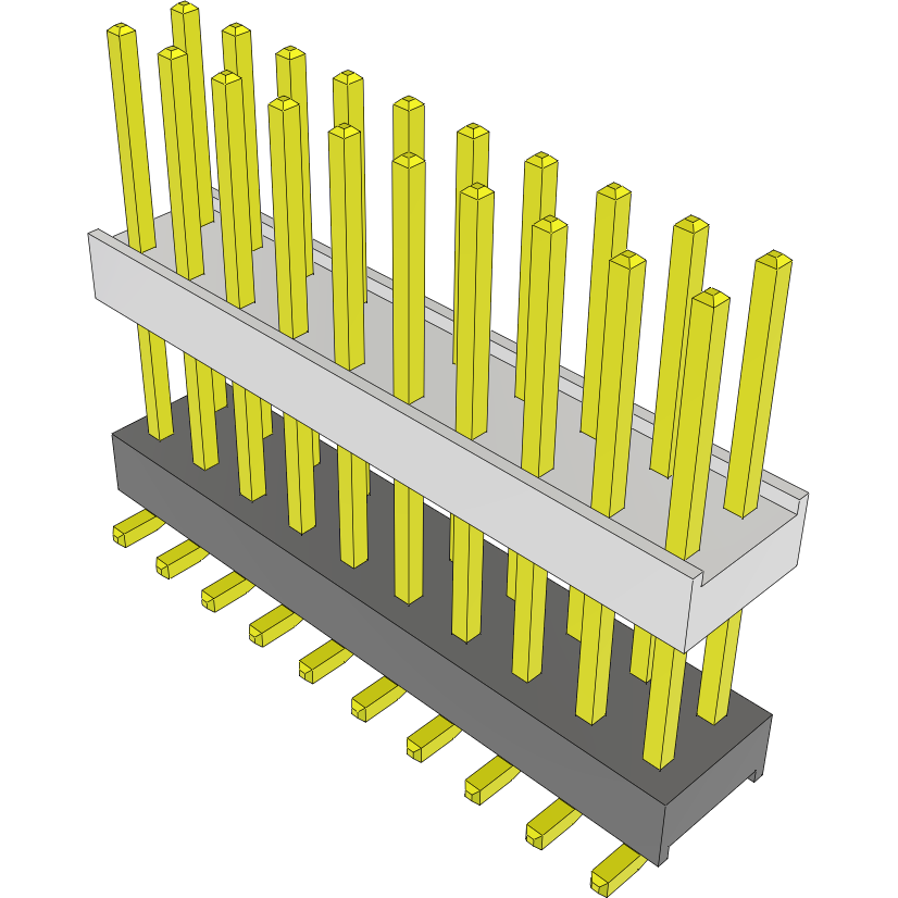 Samtec-HW-10-10-G-D-475-SM-A Cabezales del conector y receptáculos PCB Conn Board Stacker HDR 20 POS 2.54mm Solder ST Top Entry SMD Tube