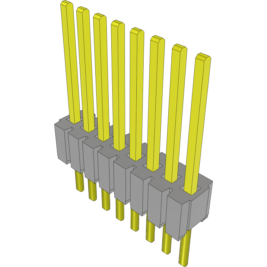 Samtec-MTMS-108-53-S-S-285 Connector Headers and PCB Receptacles Conn Unshrouded Header HDR 8 POS 1.27mm Solder ST Top Entry Thru-Hole Tube
