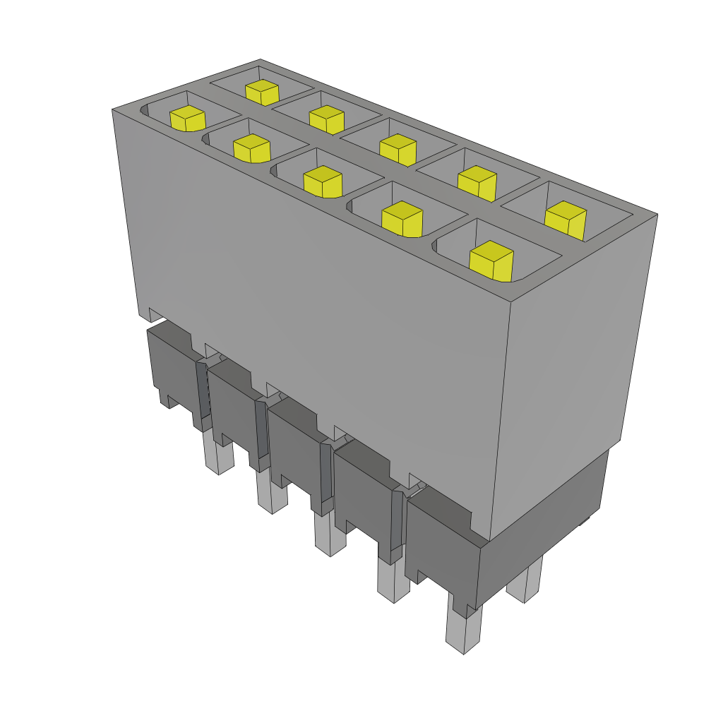 Samtec-IPT1-105-02-S-D Piastre connettori e prese PCB Conn Wire to Board HDR 10 POS 2.54mm Solder ST Top Entry Thru-Hole Mini Mate® Tube