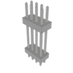 Conn Board Stacker HDR 8 POS 2mm Solder ST Top Entry Thru-Hole Bulk