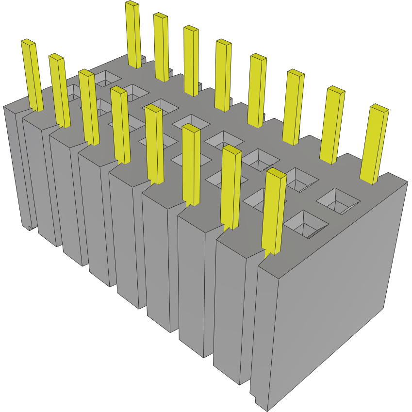 Samtec-BSW-108-24-G-D Piastre connettori e prese PCB Conn Bottom Mount Socket Strip SKT 16 POS 2.54mm Solder ST Bottom Entry Thru-Hole Bulk