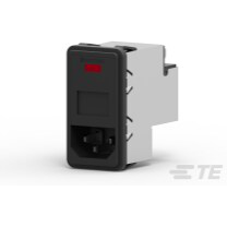TE Connectivity-4-6609106-1 Módulos de entrada de energía Power Entry Module Filtered M 3 POS (115VAC/230)VACVAC 3A/Contact Fuse/Voltage Selector ST 1 Port