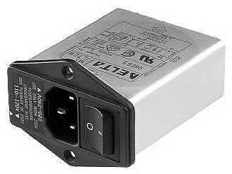 Delta Electronics-06EK3A 电源接入模块 Power Entry Module EMI Filtered M 3 POS 250VAC 6A Fuse/Switch/Voltage Selector ST 1 Port