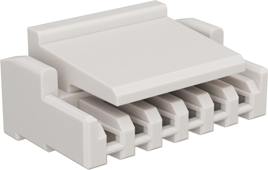 Amphenol Communications Solutions-10155244-06111LF Einzeladersteckverbinder, Gehäuse Conn Housing RCP 6 POS 1.25mm Crimp ST Cable Mount Natural Bag