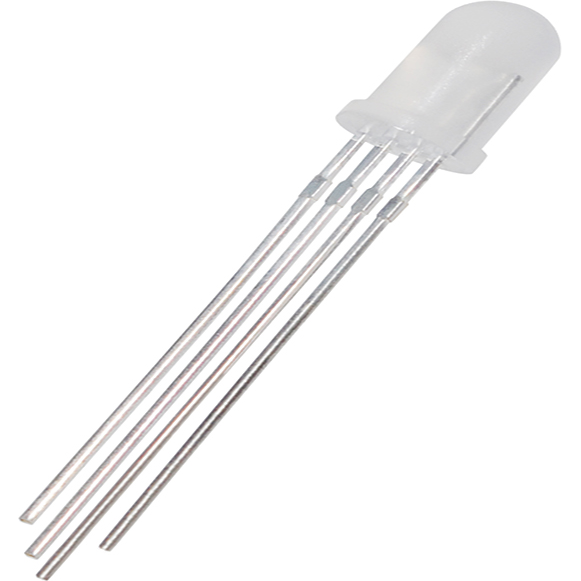 QT-Brightek Corporation-QBL8RGB60D0-2897 LED LED Tri-Color Blue/Green/Red Automotive 4-Pin T-1 3/4 Bulk