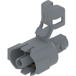 Conn Housing PL 1 POS Crimp ST Cable Mount Gray