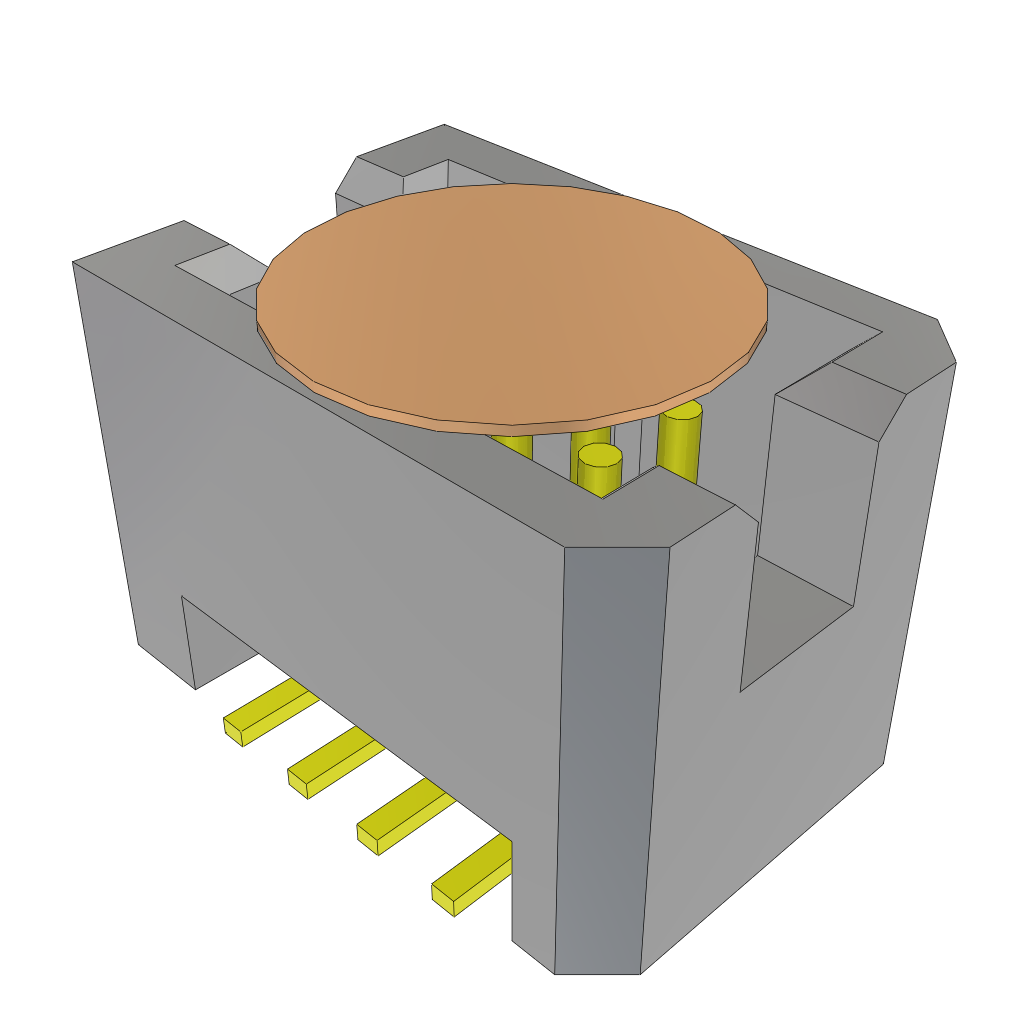 Samtec-TFM-104-02-L-D-K 连接器插头及 PCB 插座 Conn Shrouded Header (4 Sides) HDR 8 POS 1.27mm Solder ST Top Entry SMD TIGER EYE™ Tube
