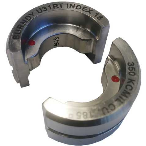 BURNDY-U31RT  Sonstige Werkzeuge Stainless Steel U Die, Red, Index 18