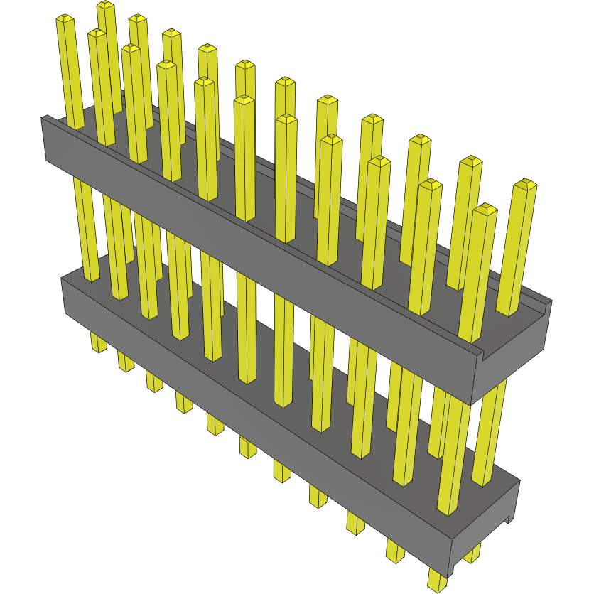 Samtec-DW-11-10-G-D-500-LL Cabezales del conector y receptáculos PCB Conn Board Stacker HDR 22 POS 2.54mm Solder ST Top Entry Thru-Hole Bulk