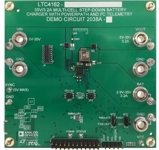 Analog Devices-DC2038A-A Power Management Development Boards and Kits LTC4162-LAD Battery Management 4.8V to 35V Output Demonstration Circuit