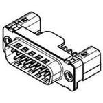 Fct Standard Density D Sub Connector, Male, Right Angle, Surface Mount, 3.70mm Contact Height, 500 Mating Cycles, Diecast Bracket, 25 Circuits