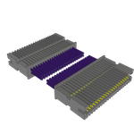 Cable Assembly Discrete Wire 0.088m 30AWG Terminal Strip to Terminal Strip 40 to 40 POS M-M Crimp-Crimp TIGER EYE™ Layer
