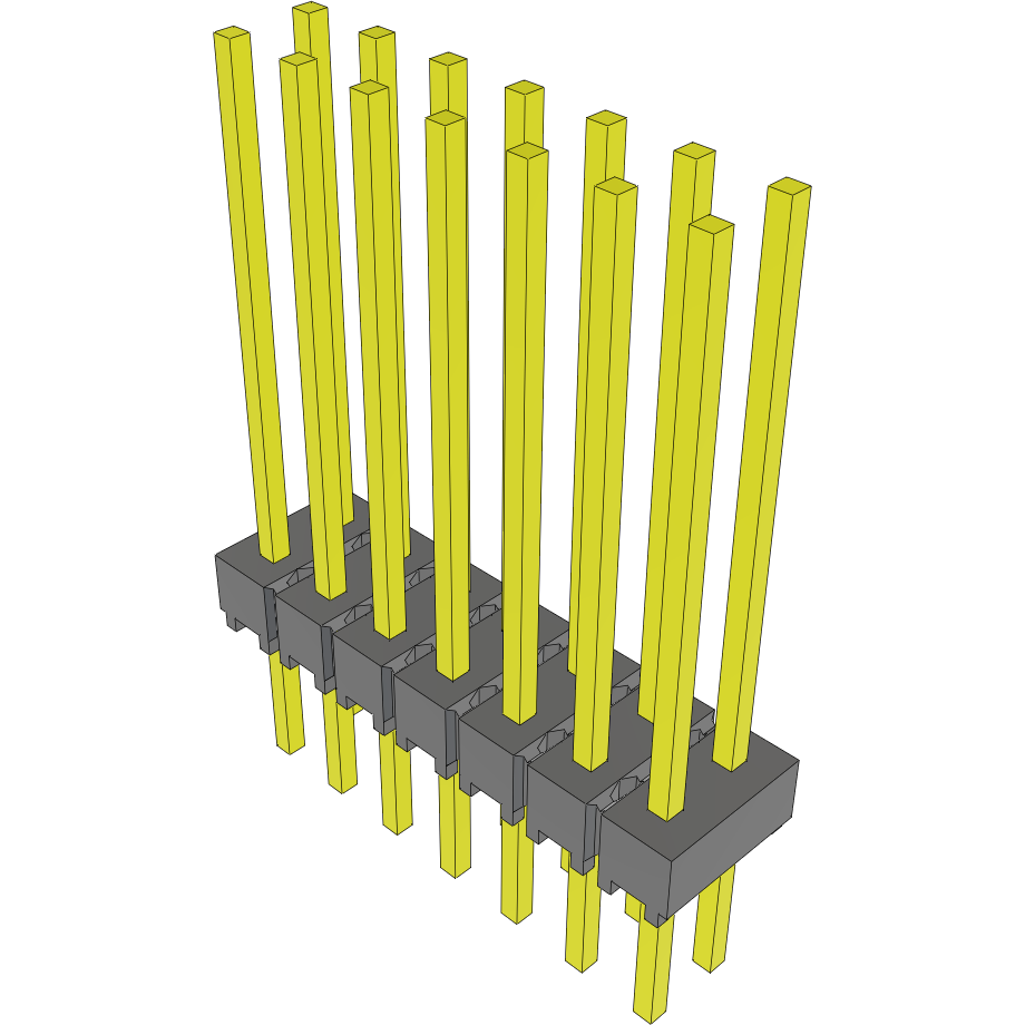 Samtec-MTSW-107-11-S-D-630 Steckverbinderleisten und Leiterplattenbuchsen Conn Unshrouded Header HDR 14 POS 2.54mm Solder ST Top Entry Thru-Hole Bulk