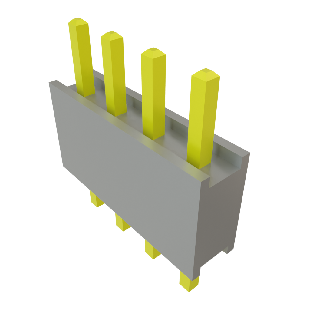 Samtec-DW-04-07-T-S-200 Steckverbinderleisten und Leiterplattenbuchsen Conn Board Stacker HDR 4 POS 2.54mm Solder ST Top Entry Thru-Hole Bulk