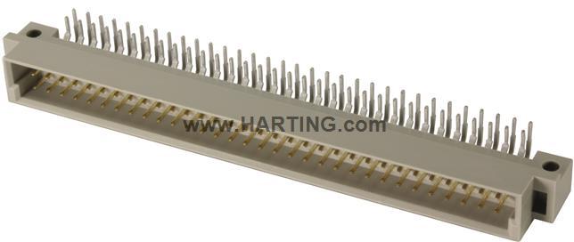 HARTING-09023647921 Backplane connettore Conn DIN 41612 HDR 64 POS 2.54mm Solder RA Thru-Hole