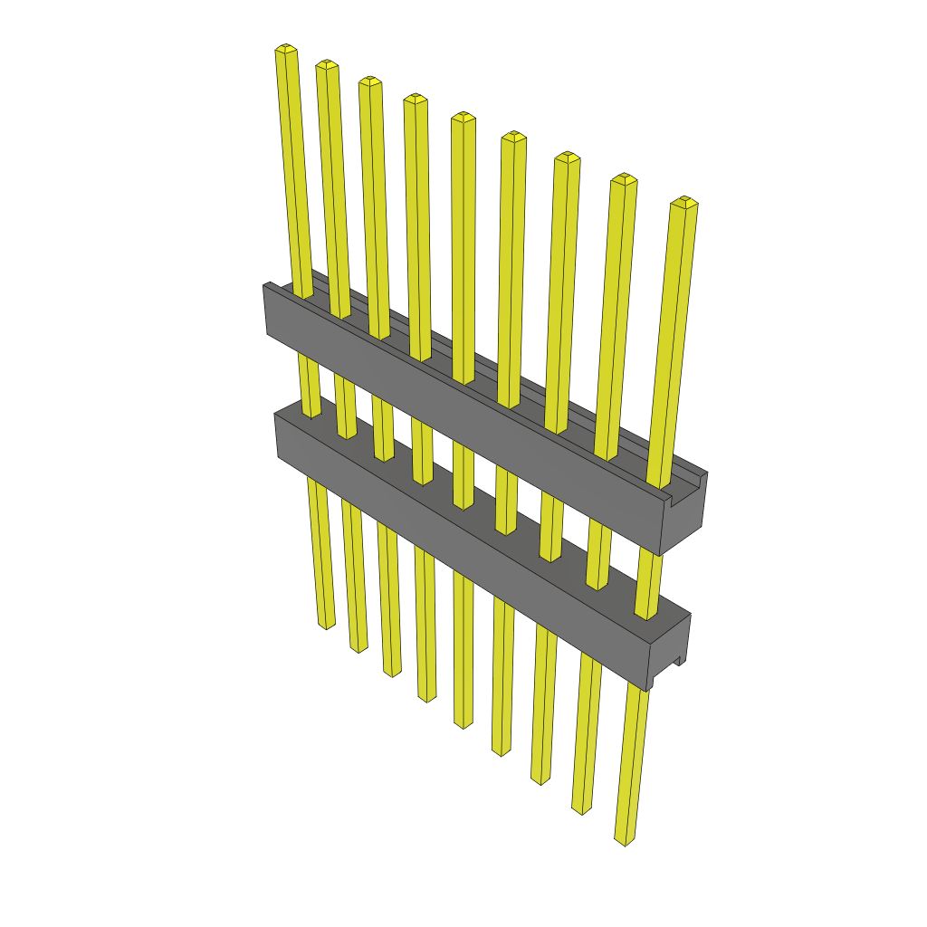 Samtec-ZW-09-13-G-S-370-430 Cabezales del conector y receptáculos PCB Conn Board Stacker HDR 9 POS 2.54mm Solder ST Top Entry Thru-Hole Bulk