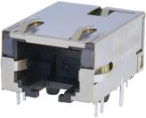 Bel Fuse-2250337-1 Steckverbinder, Telefon und Telekommunikation Conn RJ-45 F 8 POS 1.02mm Solder RA Thru-Hole 17 Terminal 1 Port Tray