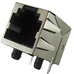 Amphenol Communications Solutions-RJE0116201 Steckverbinder, Telefon und Telekommunikation Conn Telephone/Telecom RCP 6 POS Solder RA Thru-Hole 1 Port Tray