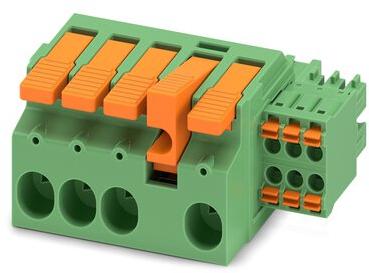 PHOENIX CONTACT-1716989 Steckverbinder, Klemmenblöcke Conn Terminal Block SKT 10 POS 7.62mm Push-In Spring ST Cable Mount 41A