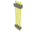 Conn Board Stacker HDR 3 POS 2.54mm Solder ST Top Entry Thru-Hole Bulk