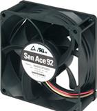 SANYO DENKI-9GV0948P1H031 Gebläse und Lüfter DC Fan Axial Ball Bearing 48V 40.8V to 55.2V 178CFM 64dB 92 X 92 X 38mm Sensor