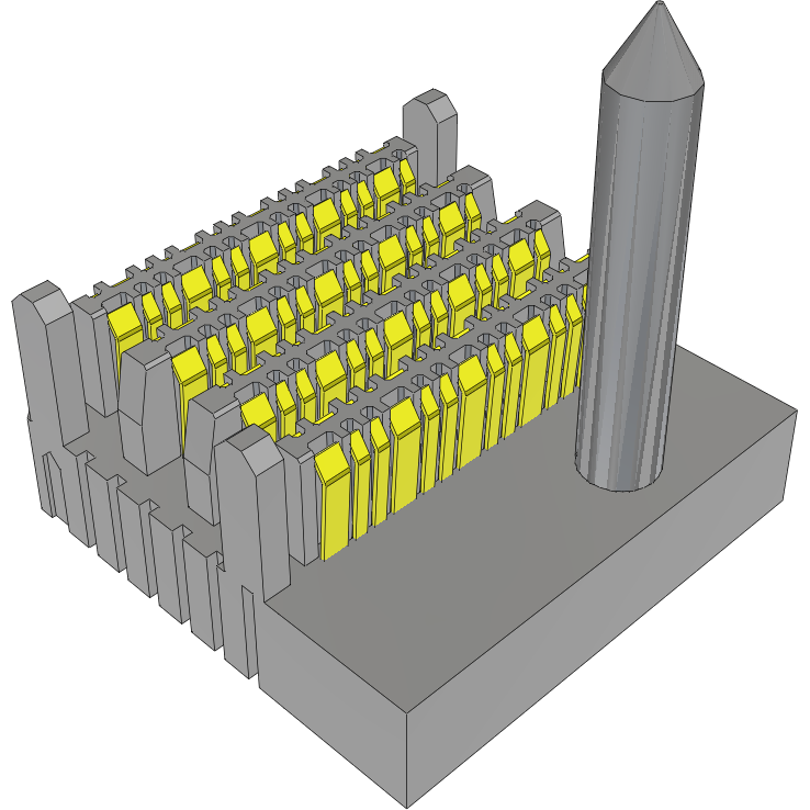 Samtec-EBTM-4-08-2.0-S-VT-1-L Connector Backplane Conn Backplane HDR 64 POS 2mm Press Fit ST Thru-Hole ExaMAX® Tray