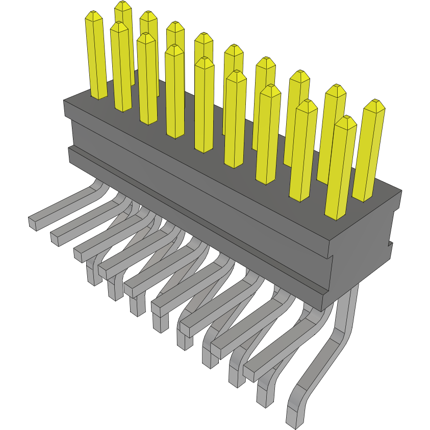 Samtec-FTSH-109-01-L-MT 连接器插头及 PCB 插座 Conn Unshrouded Header HDR 18 POS 1.27mm Solder RA Side Entry SMD/Thru-Hole TIGER CLAW™ Tube