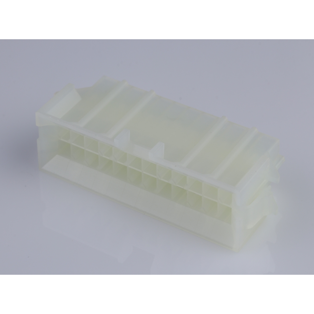 Molex-15-06-0245 Carcaza de cables discretos de conector Conn Housing PL 24Power POS 4.2mm Crimp ST Panel Mount Natural Mini-Fit® BMI Bag