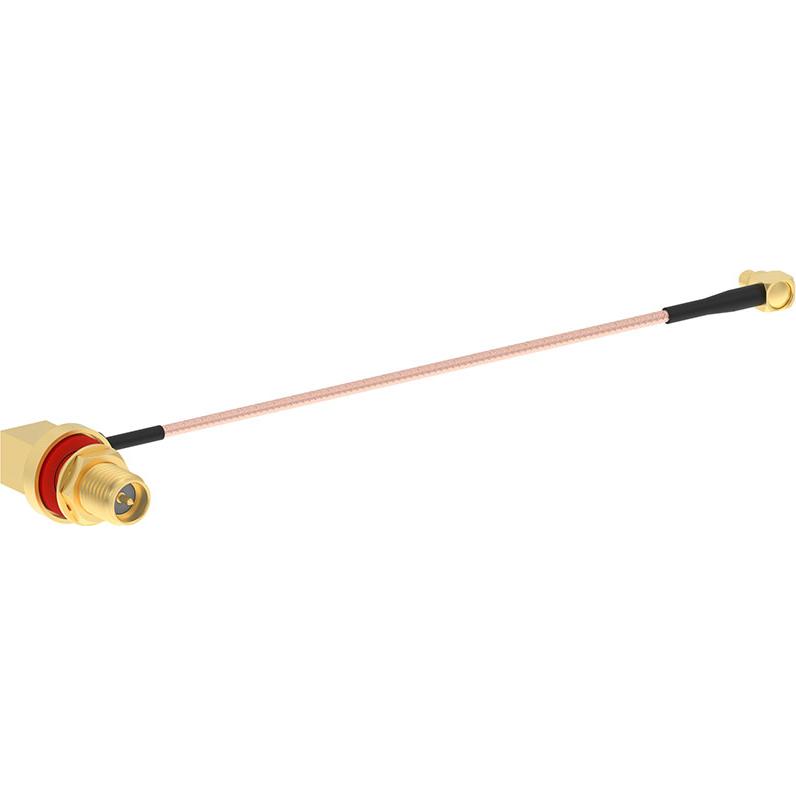 Molex-89762-5760 Assemblage de câble coaxial SMA Right-Angle Bulkhead Jack RP-to-MMCX Right-Angle Plug Cable