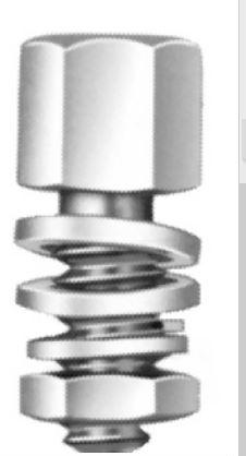 ITT Corporation-020418-0002 Steckverbinderzubehör Connector Accessories Screw Lock Straight Steel Yellow Chromate Over Cadmium