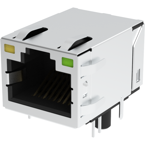 Amphenol-RJMG1K92171516T Steckverbinder, Telefon und Telekommunikation Right Angle Magnetic Jack Connector