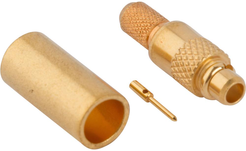 Amphenol RF-908-41500 RF-Steckverbinder Conn MMCX 0Hz to 6GHz 50Ohm Crimp ST Cable Mount PL Gold