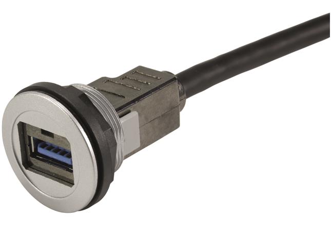 HARTING-09454521930 Cable Assembly USB har-port USB 3.0 A-A PFT cable 0,5m