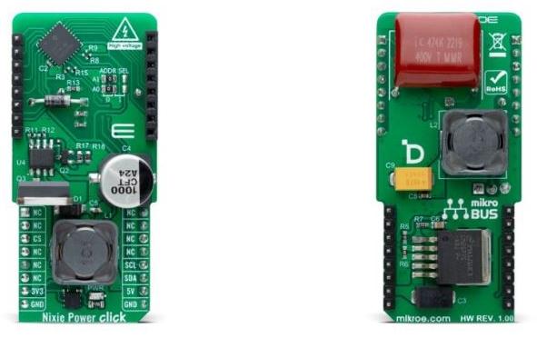 MikroElektronika-MIKROE-6496 Power Management Development Boards and Kits LM2577 DC to DC Converter and Switching Regulator Chip Click Board
