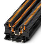 Conn Feed-Through Terminal Block 4 POS Push-In Spring DIN Rail 32A