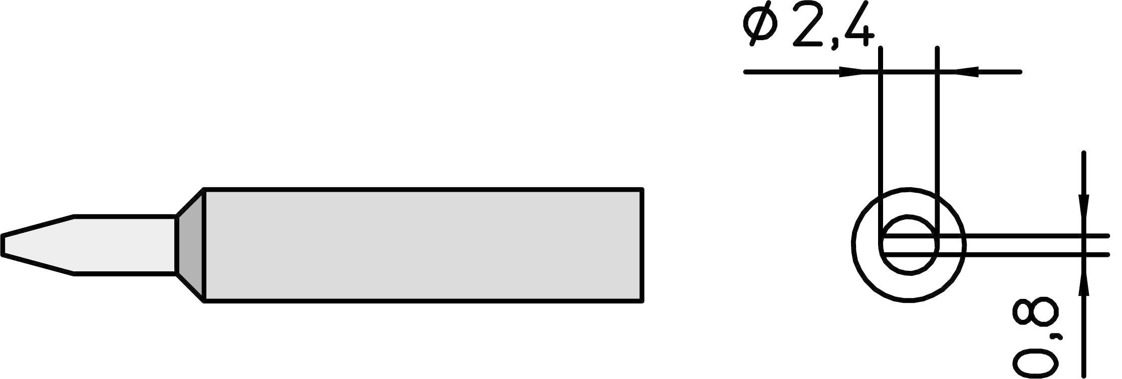 Weller Tools-T0054485799 Tools Other Soldering Accessories, XNTB,0.094, 2.4mm Chisel Tip, For WXP65 Soldering Pencil