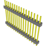 Conn Board Stacker HDR 16 POS 2.54mm Solder ST Top Entry Thru-Hole Bulk