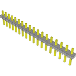 Conn Unshrouded Header HDR 18 POS 2.54mm Solder ST Top Entry Thru-Hole Bulk