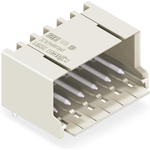 THR male header, 1.0 mm Dia solder pin, angled, Pin spacing 3.5 mm, 4-pole