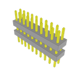 Conn Board Stacker HDR 20 POS 2mm Solder ST Top Entry Thru-Hole Bulk