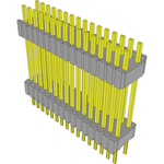 Conn Board Stacker HDR 32 POS 1.27mm Solder ST Thru-Hole Tube