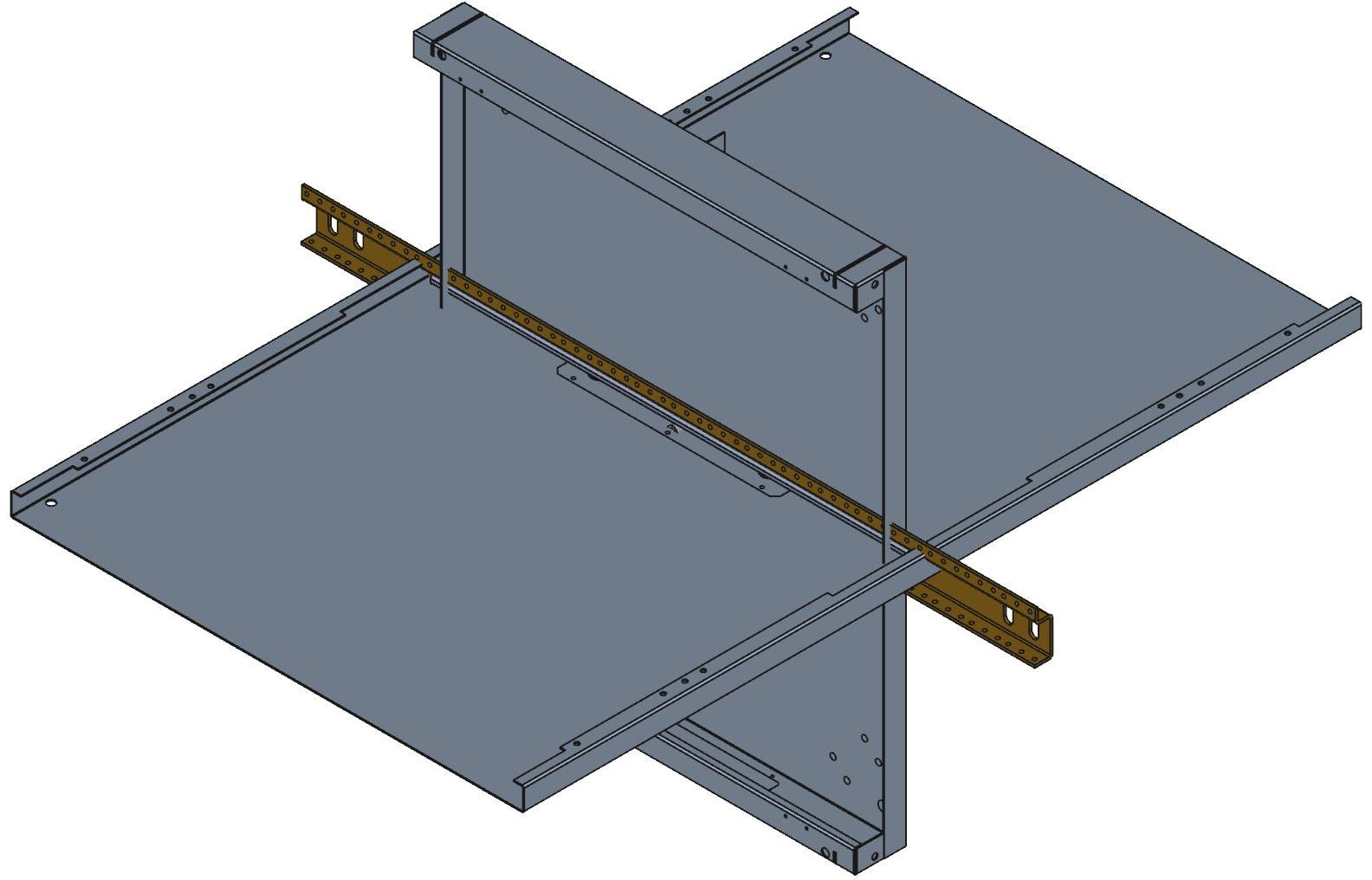 Hammond Manufacturing-REFK1903524BK1 Scatole, contenitori e rack Black Steel DIN Rail Desktop Rack Cabinet