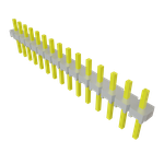 Conn Unshrouded Header HDR 15 POS 2.54mm Solder ST Top Entry Thru-Hole Bulk