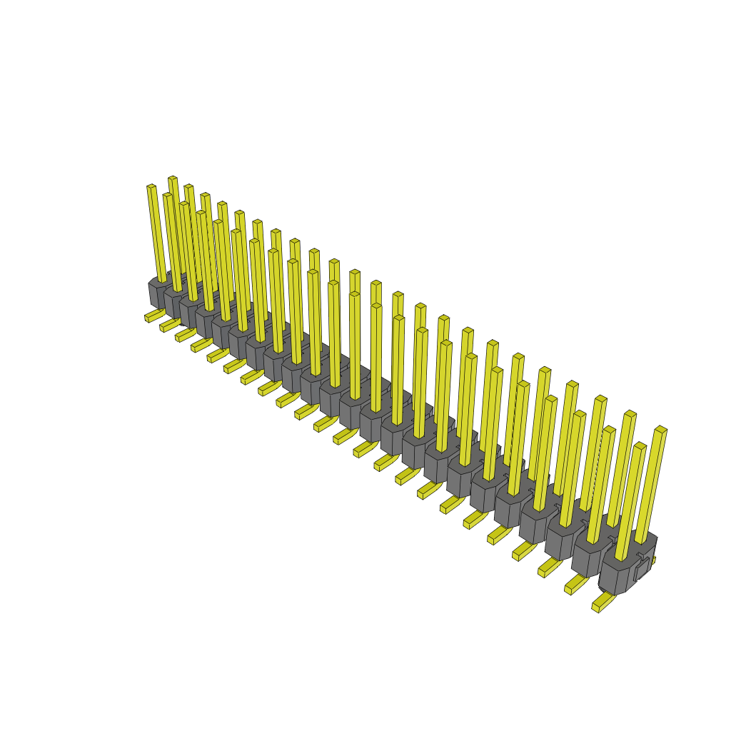 Samtec-TSM-123-03-S-DV-A Cabezales del conector y receptáculos PCB Conn Unshrouded Header HDR 46 POS 2.54mm Solder ST Top Entry SMD Tube