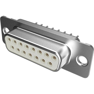 Amphenol Communications Solutions-DAP15S364TLF Connector D-Subminiature Conn D-Sub SKT 15 POS 1.37mm Solder ST Thru-Hole 15 Terminal 1 Port Tray