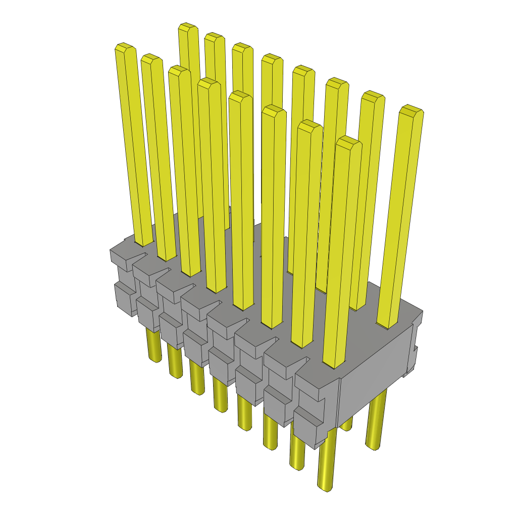 Samtec-TMS-108-53-G-D Steckverbinderleisten und Leiterplattenbuchsen Conn Unshrouded Header HDR 16 POS 1.27mm Solder ST Top Entry Thru-Hole Tube