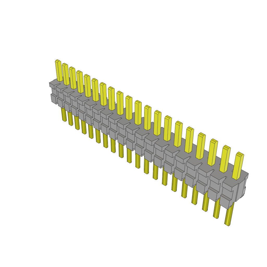 Samtec-TMS-120-02-G-S Piastre connettori e prese PCB Conn Unshrouded Header HDR 20 POS 1.27mm Solder ST Top Entry Thru-Hole Tube