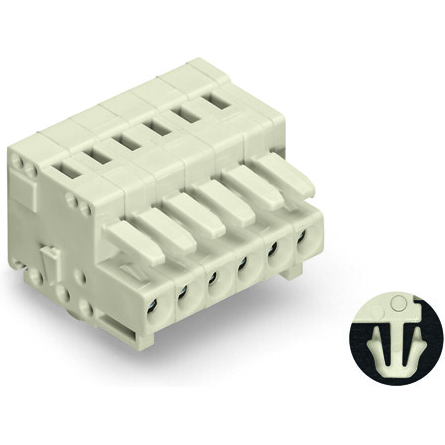 WAGO-734-106/008-000 连接器接线板 Conn PC Terminal Block F 6 POS 3.5mm Spring Clamp ST Panel Mount 10A Box