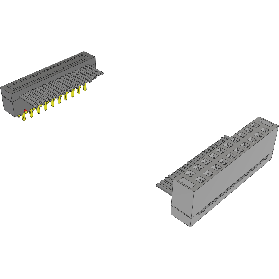 Samtec-HCMD-10-T-10.00-01-R Montaje de cables de cinta/plano Cable Assembly 0.25m 28AWG 2.54mm 20 to 20 POS IDC Connector to IDC Connector F-M Clamshell