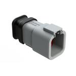 Conn Housing RCP 6 POS Crimp ST Panel Mount Gray